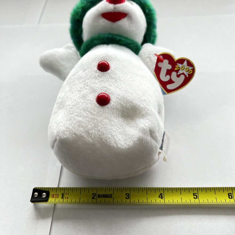 2000 Rare & Retired Ty Beanie Baby Snowgirl The Christmas Snowman 8" - Picture 12 of 12